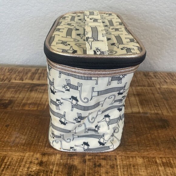 Primrose Hill London Cosmetic Makeup Travel Bag Zipper Dogs Cats Paris Travel - Picture 7 of 11